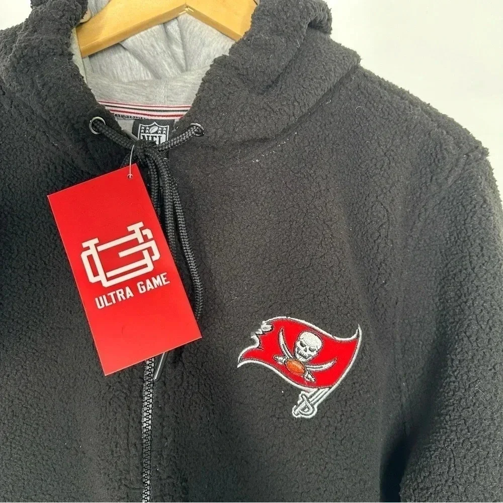 Ultra Game NFL Tampa Bay Buccaneers Zip Up Sherpa Jacket Size XL